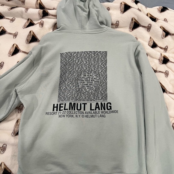 Helmut Lang Light Gray/Blueish Hoodie - Picture 2 of 3